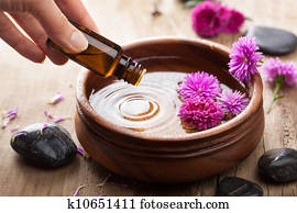 óleo essencial, para, aromatherapy