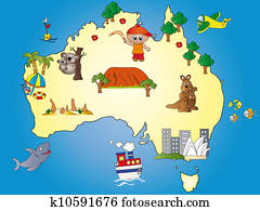 אוסטרליה, מפה