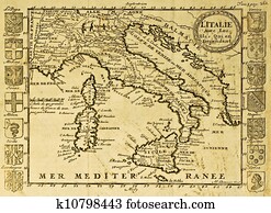 איטליה, ישן, מפה