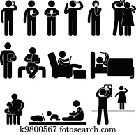 איש, להשתמש, smartphone, ו, קדור