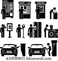 איש, להשתמש, מכונית, ציבור, תגמר