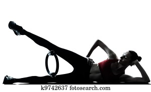 אישה, להתאמן, פילטים, צלצל