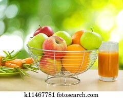 בריא, אוכל., אורגני, פירות וירקות