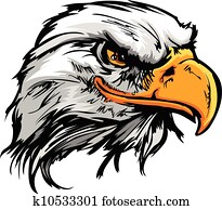 גרפי, ראש של, a, נשר קירח, קמיע, וקטור, דוגמה