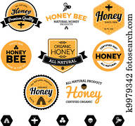 דבש, מדבקות