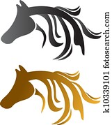 הובל, סוסים, חום, ו, שחור