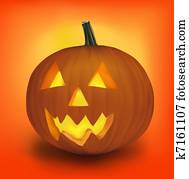 הלוווין, pumpkin., vector.