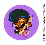 התקרר, אדם זאב, עם, משקפי שמש