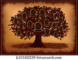 וקטור, אילן יחסים, עם, מסגרות, ו, leafs.