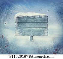 חורף, עצב, -, חג המולד, עמק, עם, חתום