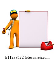 חשמלאי, עם, *לוח