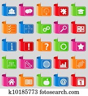 טאבים, עם, איקונים