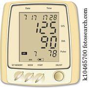 לחץ דם, monitor., רפואי, iqu