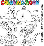 לצבוע ספר, שונה, חיות ימיות, 3