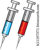 מזרק, עם, תרכיב, דוגמה