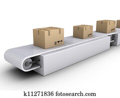 מישלוח, של, קופסות, ב, מעביר