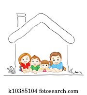 משפחה, ב, מתוק, בית