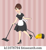 נחמד, בעלת בית, עוזרת בית