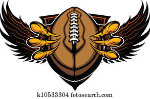 נשר, כדורגל, טופרים, ו, ציפורנים, וקטור, דוגמה