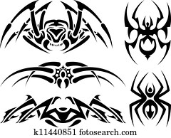 עכביש, קיעקוע, קבע