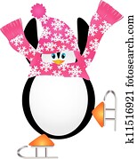 פנגווין, להחליק, הסתחררות, דוגמה