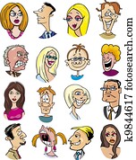 ציור היתולי, אנשים, אותיות, ו, רגשות