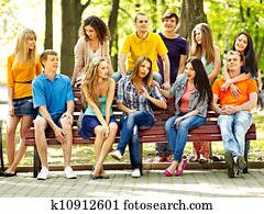 קבץ, אנשים, outdoor.