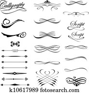 קליגרפיה, קוים