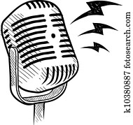 ראטרו, מיקרופון, רשום