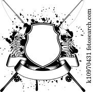 שלד, של, דגים, ו, עבור, לדוג, מעמת