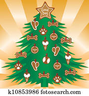 שלי, כלבים, אהוב, עץ של חג ההמולד