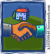 שתי מעביר, לזעזע, עם, a, דיר, ב, ה, רקע