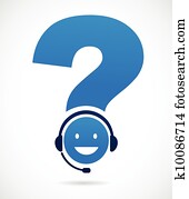 תמיכה לקוחות, עם, סימן שאלה