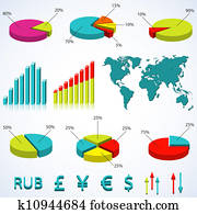 元素, ......的, infographics