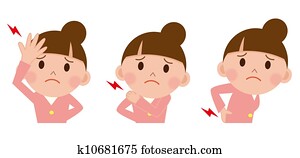 婦女, 由于, 身体欠佳