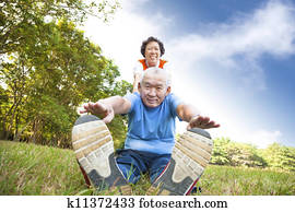 开心, 亚洲人, 高级夫妇