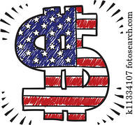 愛国心が強い, ドル記号, スケッチ