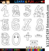 数, ∥で∥, 漫画, 動物, ∥ために∥, 着色