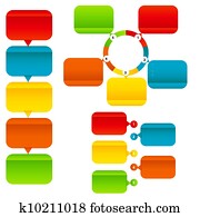 概念, ......的, 鮮艷, 圓, 旗幟, 由于, 箭, 為, 不同, 事務, design., 矢量, 插圖