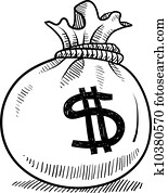 金錢 袋子, 略述