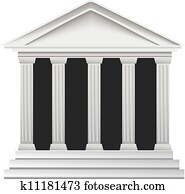 칼럼, 구식의, 그리스어, 역사적이다, 은행