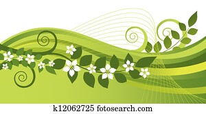 ジャスミン 春の花 フレーム 白 背景 ストックイメージ K Fotosearch
