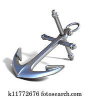 3d anchor on white background 3d anchor on white background