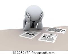 3d frustrated business man 3d frustrated business man