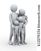 3d happy family member 3d happy family member