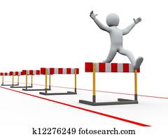 3d man hurdles track jumping 3d man hurdles track jumping