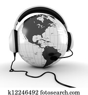 3d online call center concept 3d online call center concept