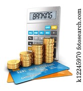 3d, operação bancária, conceito