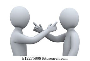 3d people having argument 3d people having argument