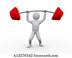 3d person lifting heavy weight. 3d person lifting heavy weight.